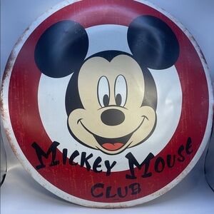 Disney Mickey Mouse Club Metal Sign